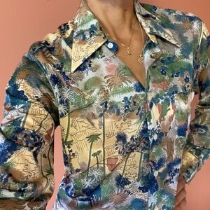 1970’s Dagger Collar Vintage Men’s Shirt, Bardon Inc